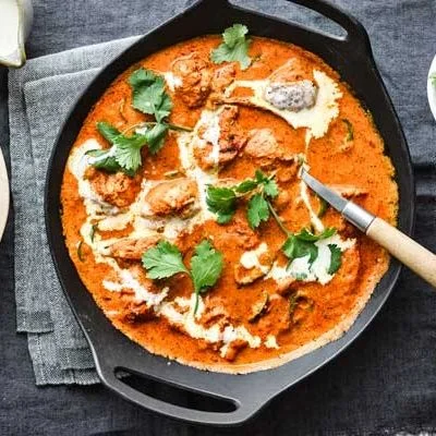 Butter chicken with a rich tomato gravy